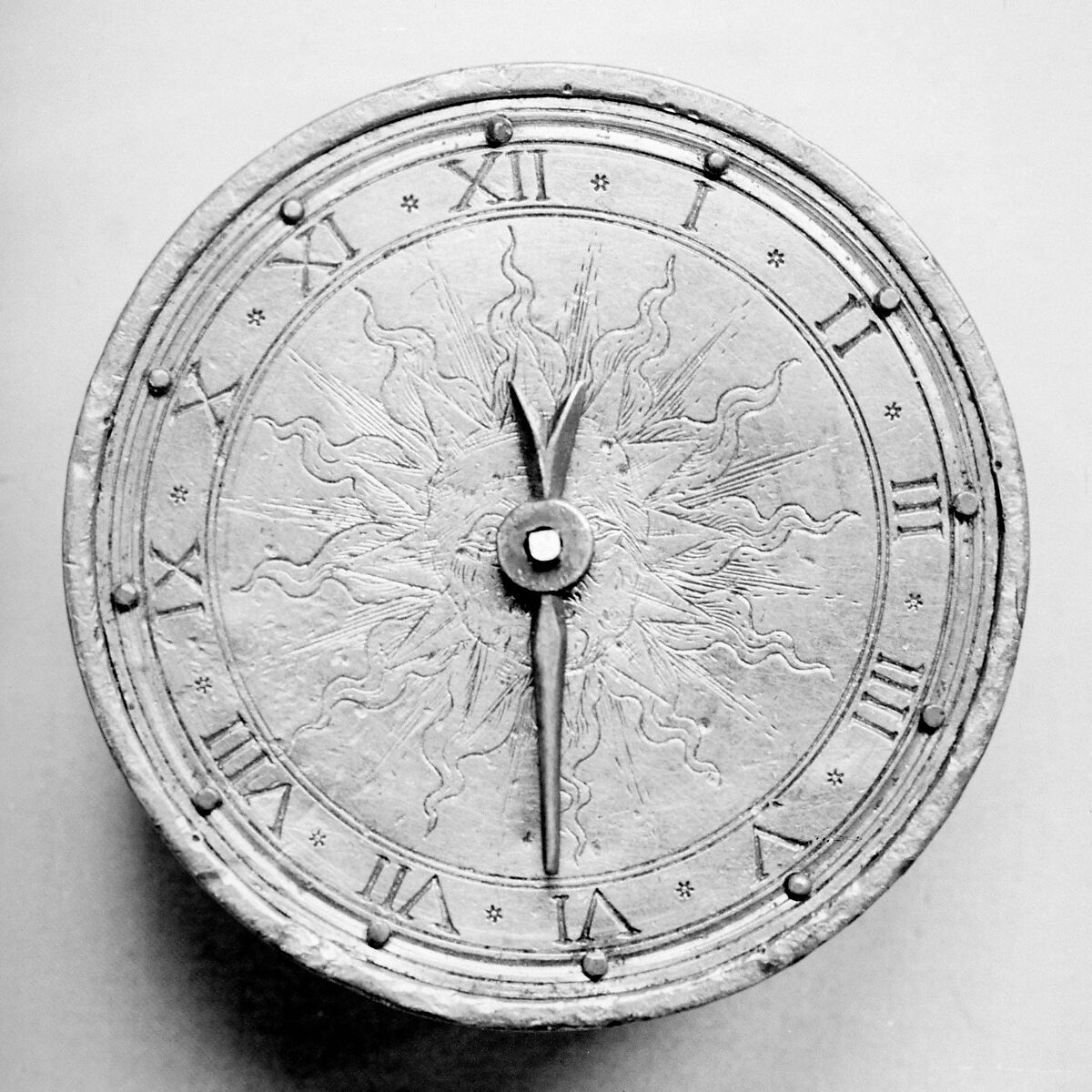 Table clock, Clockmaker: Caspar Behaim (Chasparus Bohemus) (Austrian, active 1568–84), Case: gilt brass; Movement: iron stackfreed mechanism, German, possibly Nuremberg