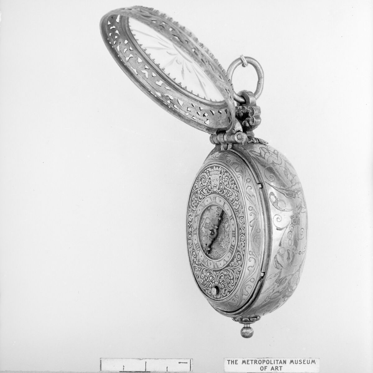 Watch, Watchmaker: David Buschman (German, 1626–1701), Gilt metal, rock crystal, silver, German, Augsburg 