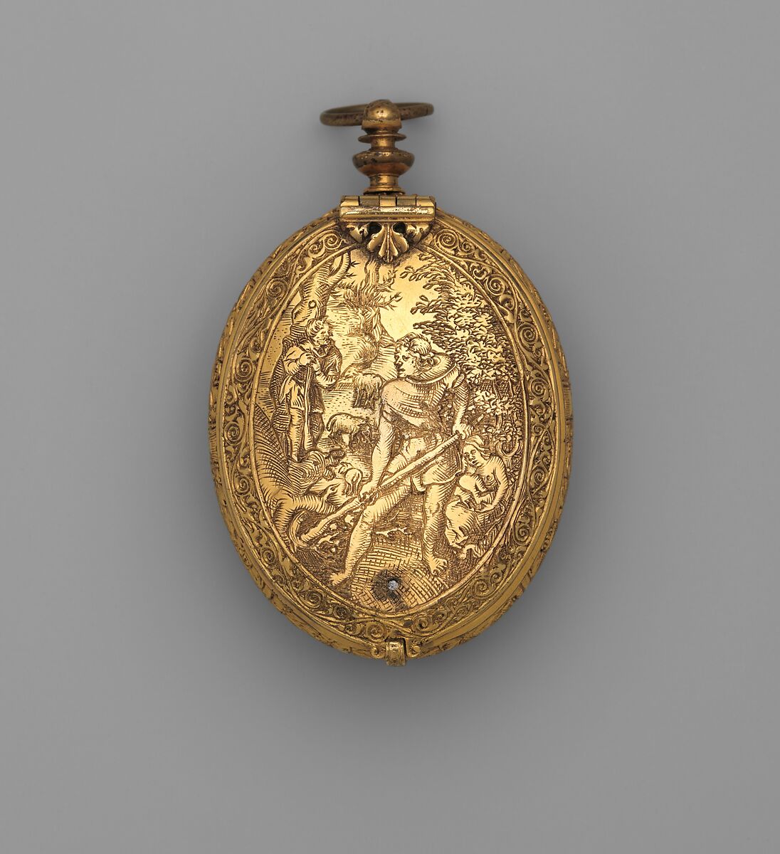 Watch, W.A., Case and dial: gilded brass; Movement: gilded brass and polished steel, Flemish, Antwerp or possibly Ghent