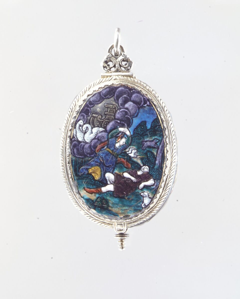 Watch, Watchmaker: David Ramsay (working 1600, died 1660), Case: painted enamel on copper, partly gilt, and silver gilt; Movement: gilded brass, steel, partly blued, and silver, British, probably London
