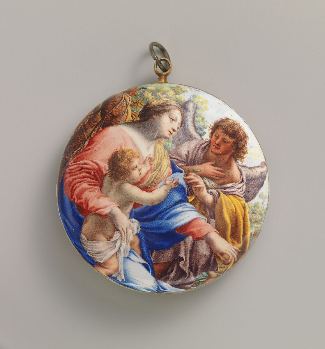 Watch, Watchmaker: Jacques Goullons (French, recorded 1626, active Paris ca. 1640–60, died 1671), Case and dial: painted enamel on gold with brass hand; Movement: gilded brass and partly blued steel, French, probably Paris