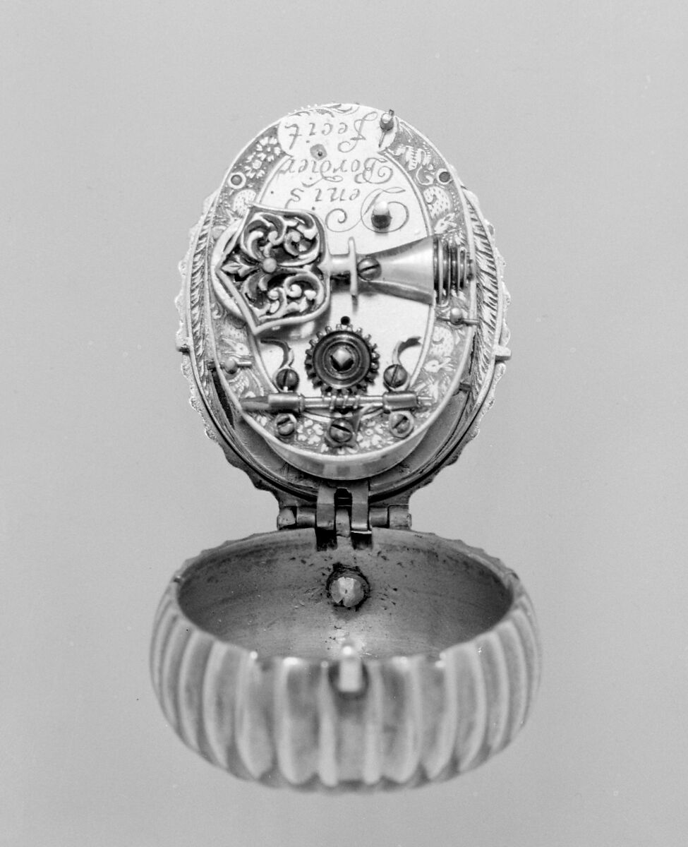 Watch, Watchmaker: Denis Bordier (active Geneva, 1629–1677, d. 1708), Silver, gilded brass, blued steel, Swiss, Geneva