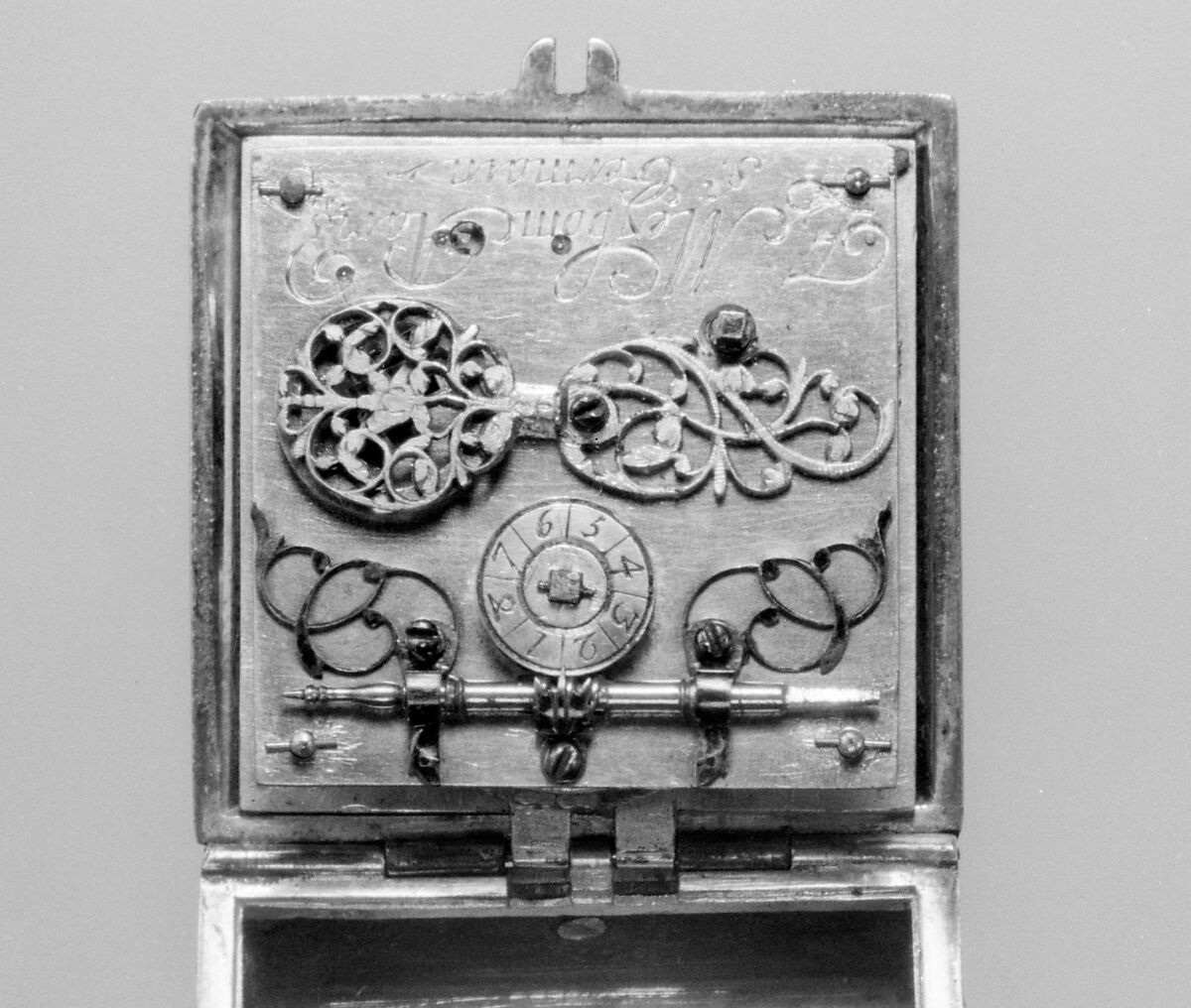 Watch, Watchmaker: F. L. Meybom (active ca. 1650–80), Case: gold, blued steel, rock crystal, partly gilded silver, and diamonds; Dial: painted enamel and basse-taille enamel on gold; Movement: gilded brass, partly blued steel, and silver, French, Paris