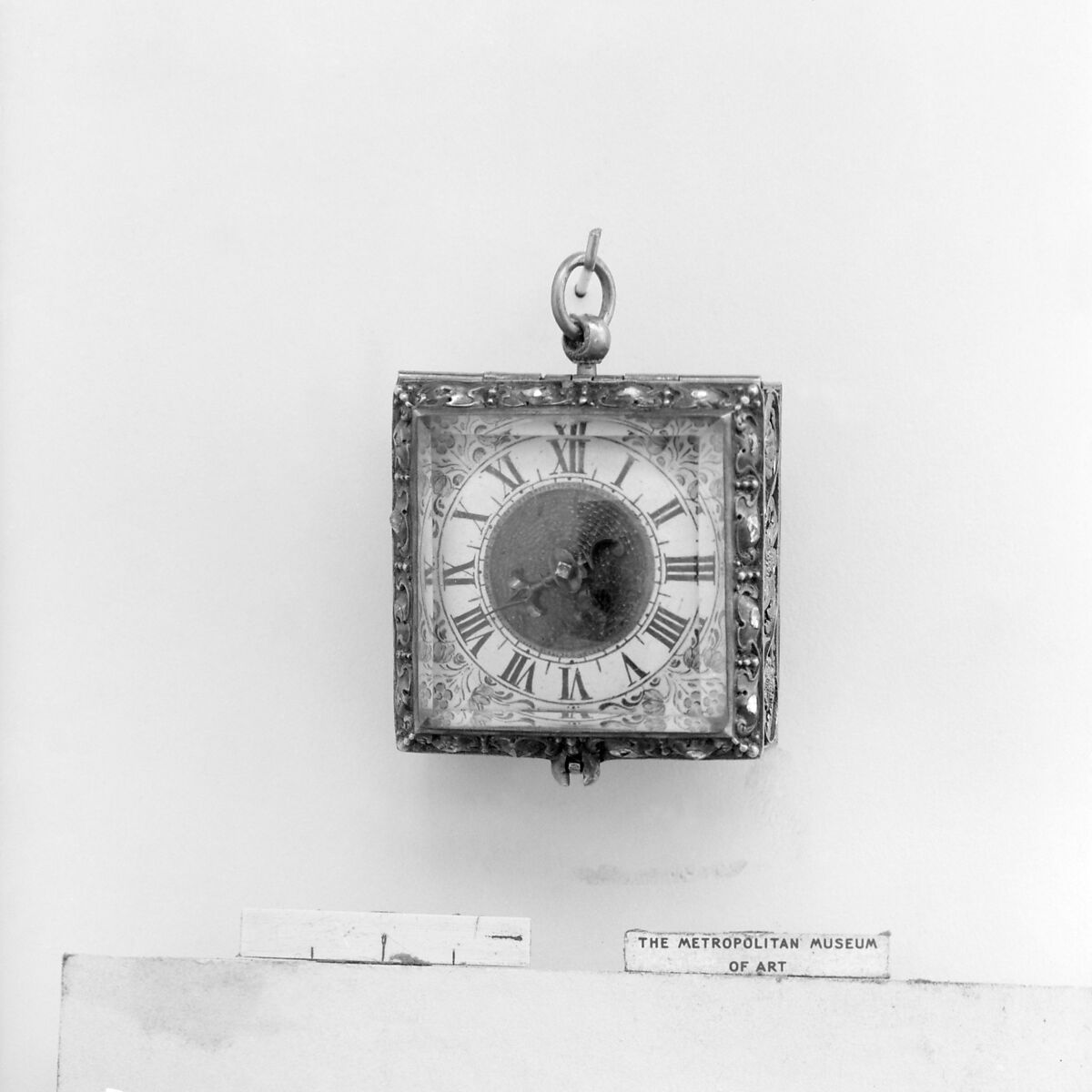 Watch, Watchmaker: F. L. Meybom (active ca. 1650–80), Case: gold, blued steel, rock crystal, partly gilded silver, and diamonds; Dial: painted enamel and basse-taille enamel on gold; Movement: gilded brass, partly blued steel, and silver, French, Paris