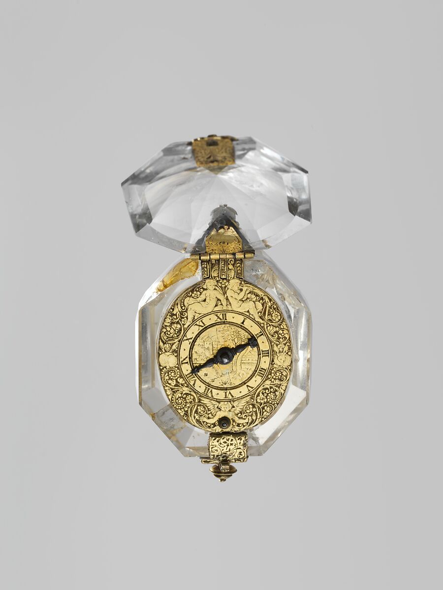 Watch, Watchmaker: Nicolas Bernard (French, active 1560–90), Rock crystal, gilt-metal, French, Paris 