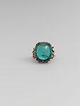 Ring, Marie Zimmermann (American, Brooklyn, New York 1879–1972 Punta Gorda, Florida), Gold, enamel, and indicolite tourmaline cabochon, American