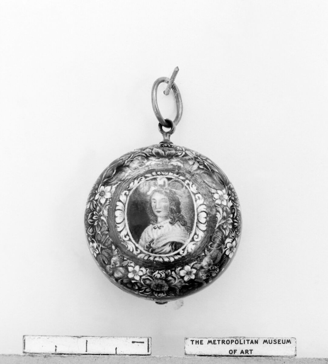 Watch, Watchmaker: Pierre Duhamel (1630–1686), Case: painted enamel on gold; Movement: gilded brass and steel, partly blued, Swiss, Geneva