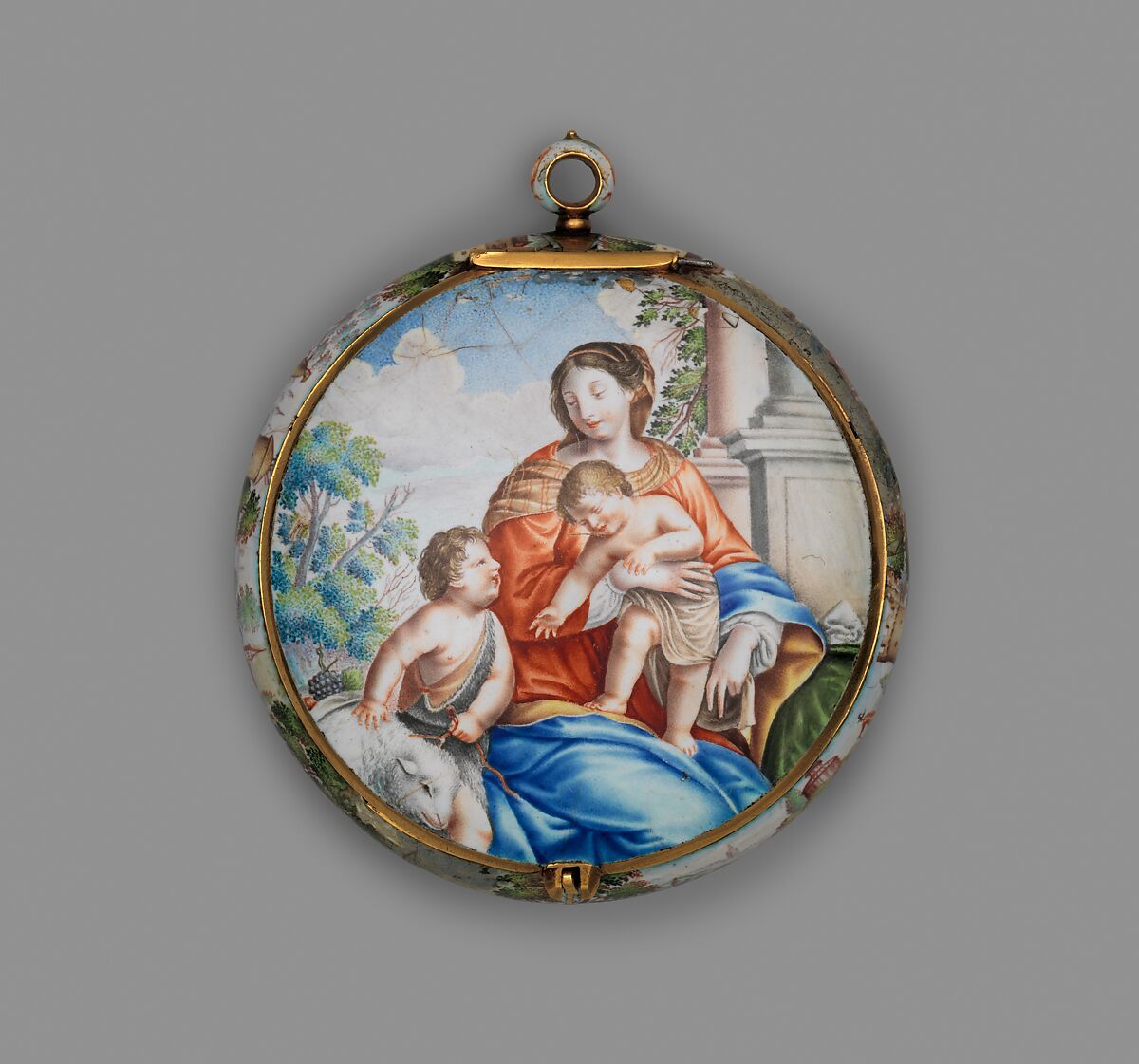 Watch, Watchmaker: Jacques Goullons (French, active Paris, 1626–died 1671), Case and dial: painted enamel on gold; Movement: gilded brass and steel, partly blued, French, Paris or Blois 
