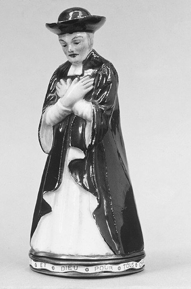 Scent bottle in the form of a monk, Meissen Manufactory (German, 1710–present), Hard-paste porcelain, German, Meissen 