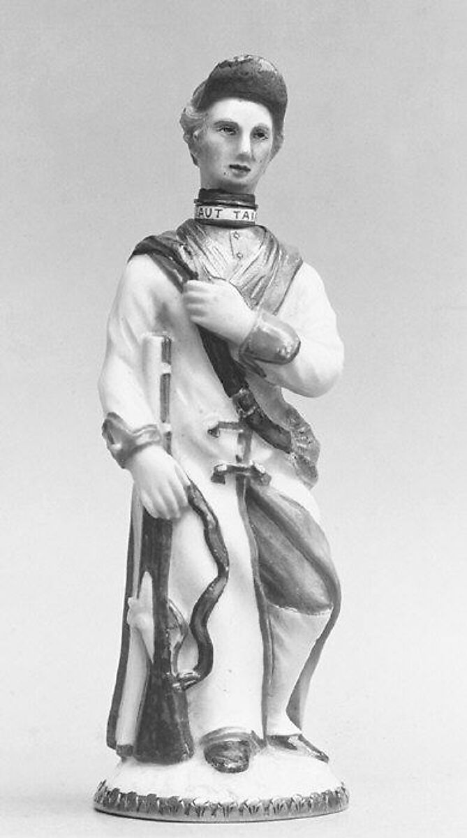 Scent bottle in the form of a hunter, Meissen Manufactory (German, 1710–present), Porcelain, German, Meissen 