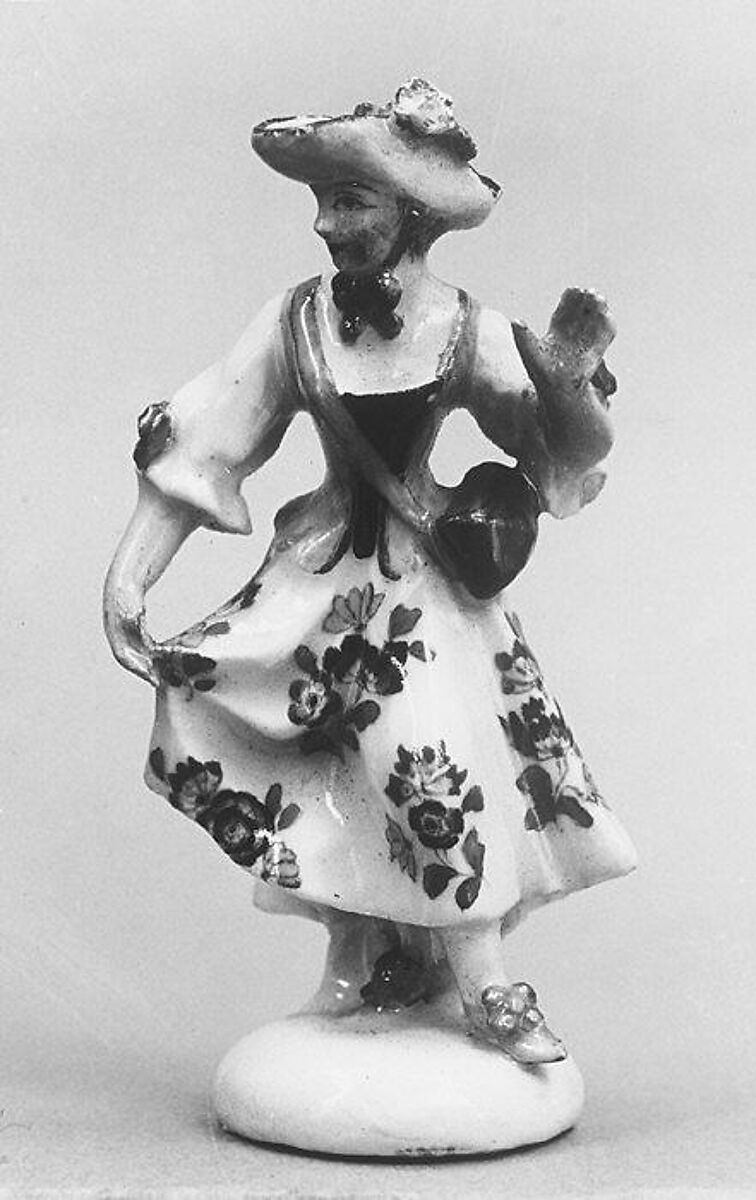 Figure of a woman, Meissen Manufactory (German, 1710–present), Hard-paste porcelain, German, Meissen 