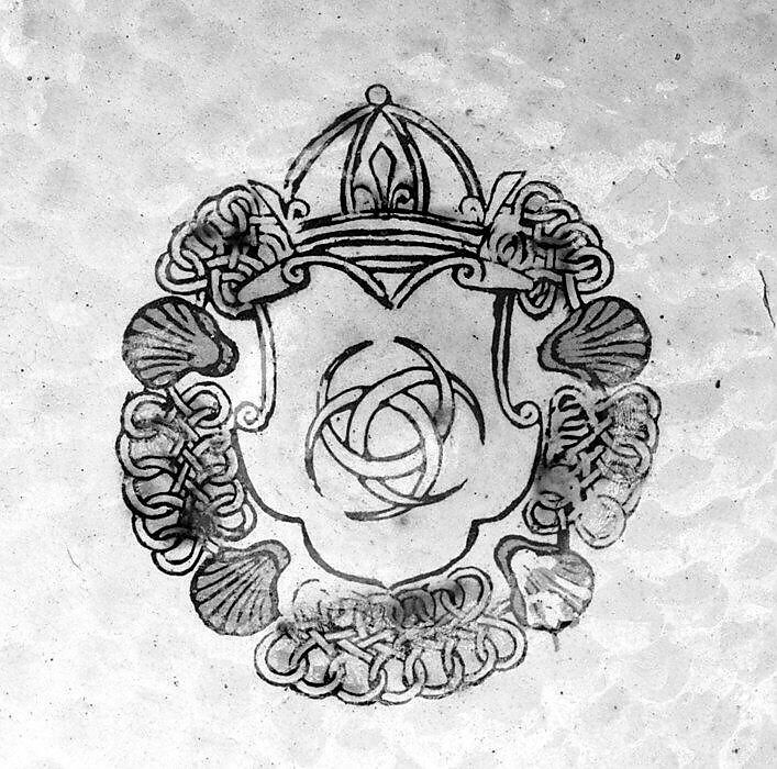 Tazza, Lead-glazed earthenware inlaid with slip, with molded ornament, French, Saint-Porchaire or Paris