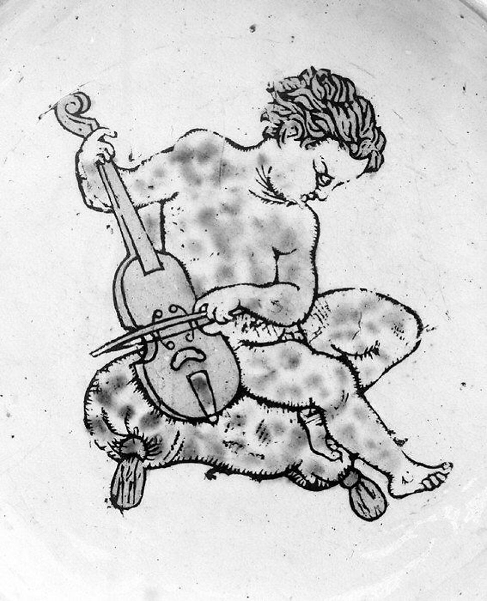 Tazza cover, Lead-glazed earthenware inlaid with slip, with molded ornament, French, Saint-Porchaire or Paris