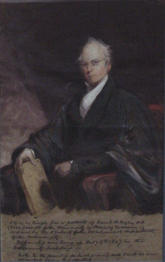 Reverend Samuel Brown Wiley, John Neagle (1796–1865), Oil, pen, and ink on paper, American 