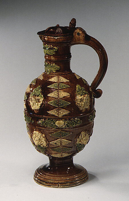 Jug, Faience (tin-glazed earthenware), French, Avignon 