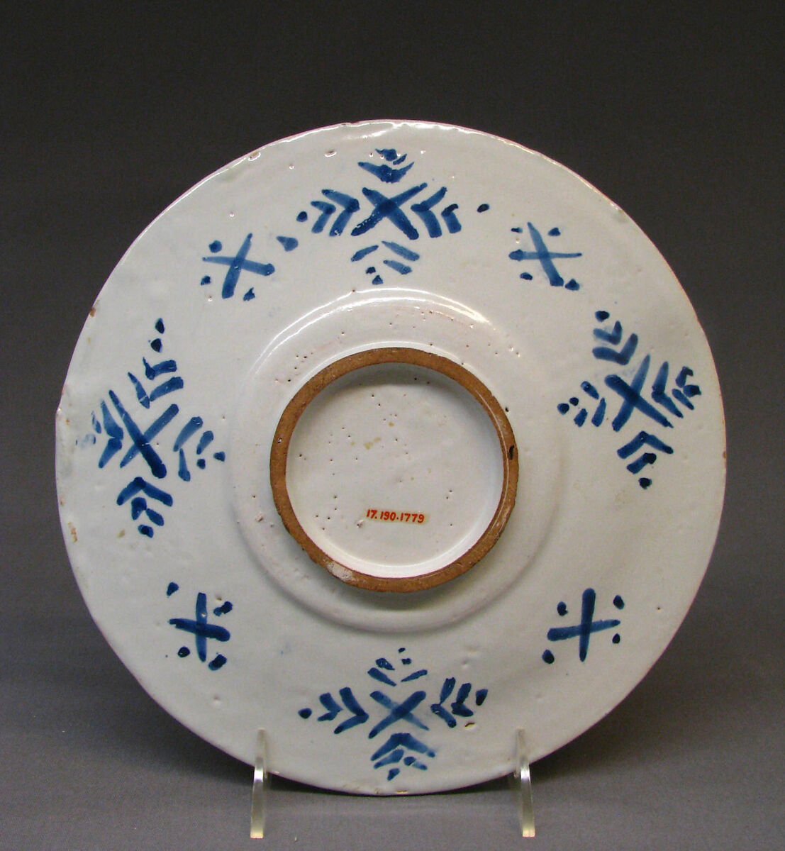 Plate, Faience (tin-glazed earthenware), French, Nevers