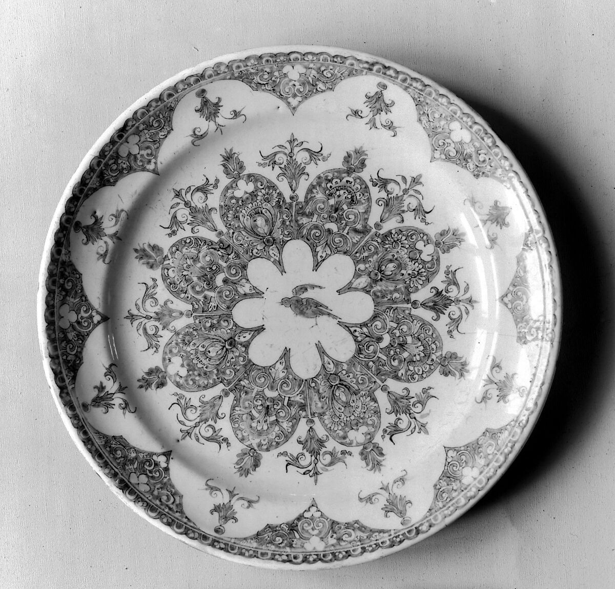 Plate, Faience (tin-glazed earthenware), French, possibly Lille 