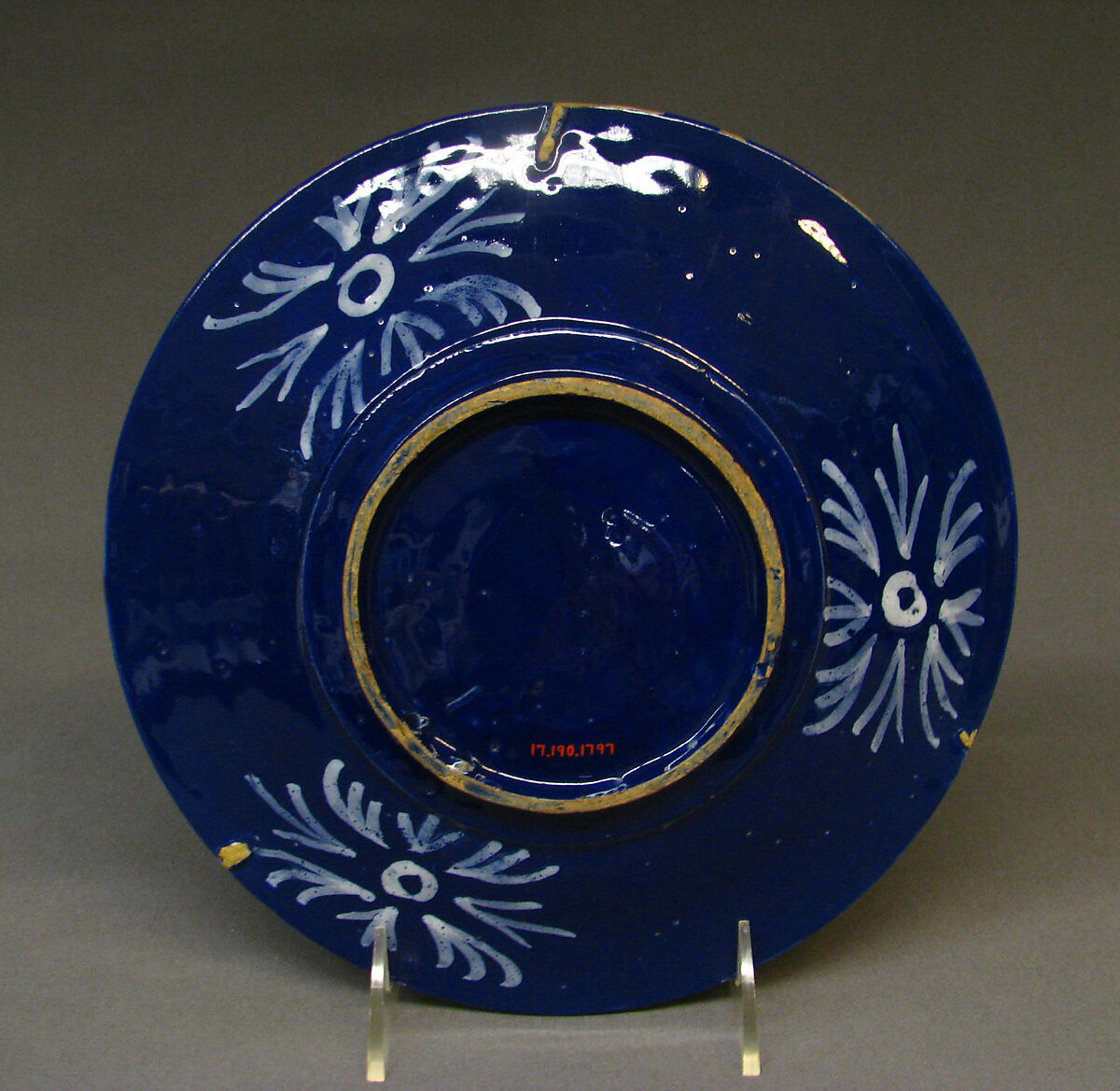 Plate, Faience (tin-glazed earthenware), French, Nevers