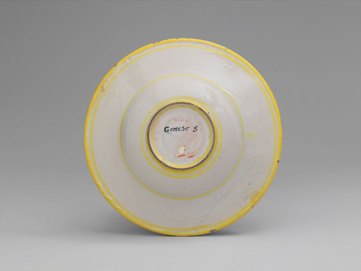 Sacrifice of Noah, After a woodcut by Bernard Salomon (French, ca. 1508–ca. 1561), Faience (tin-glazed earthenware), French, Lyons or Nevers