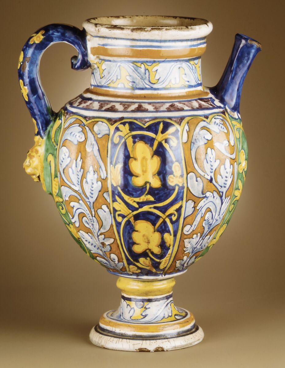 Ewer, Pierre Estève, Faience (tin-glazed earthenware), French, Montpellier