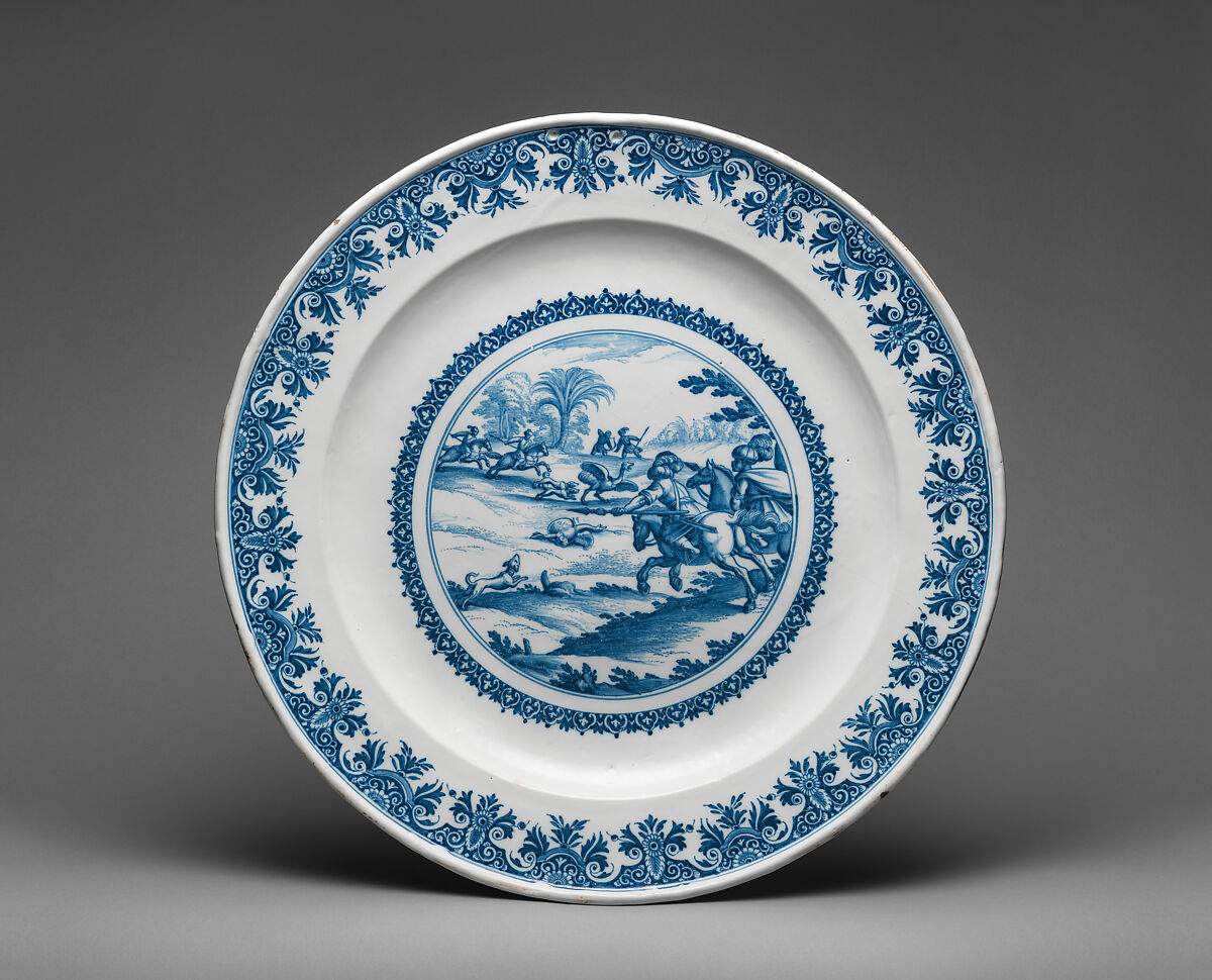 Plateau, Clérissy Manufactory, Faience (tin-glazed earthenware), French, Moustiers 