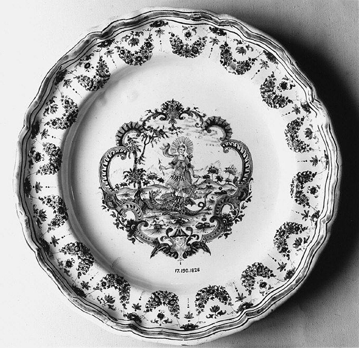 Plate, Olérys Factory (French, established Moustiers, 1738), Faience (tin-glazed earthenware), French, Moustiers 