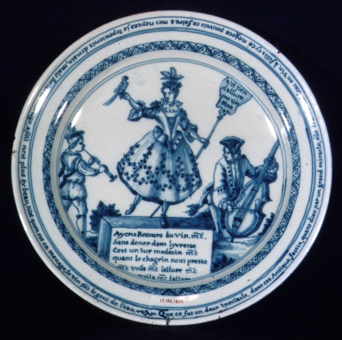 Plate, Laurent Cars (French, Lyons 1699–1771 Paris), Faience (tin-glazed earthenware), French, possibly Marseilles 