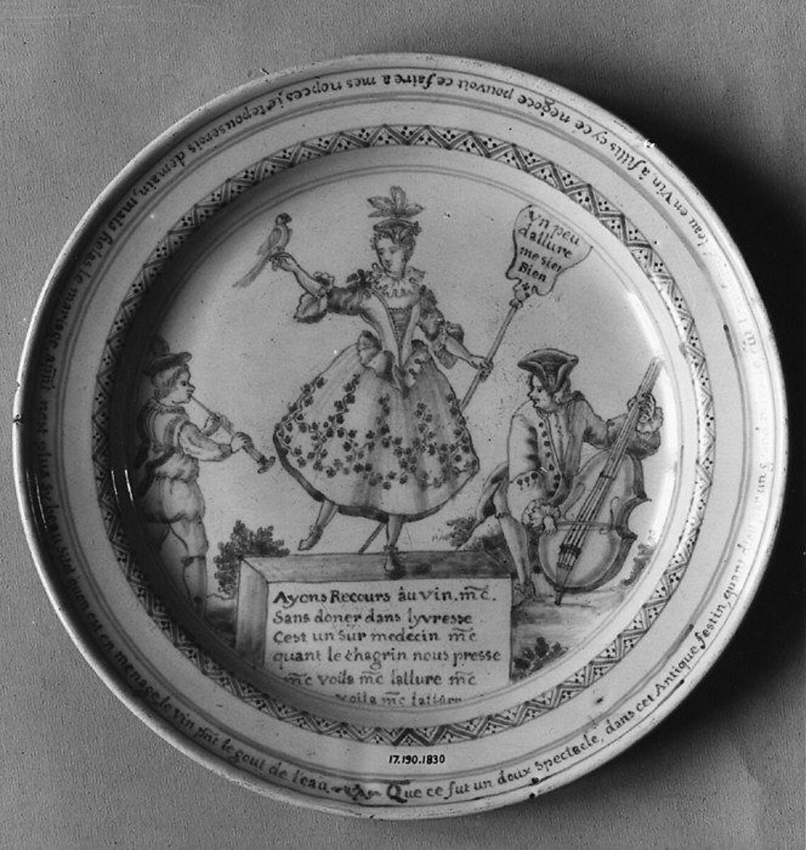 Plate, Laurent Cars (French, Lyons 1699–1771 Paris), Faience (tin-glazed earthenware), French, possibly Marseilles