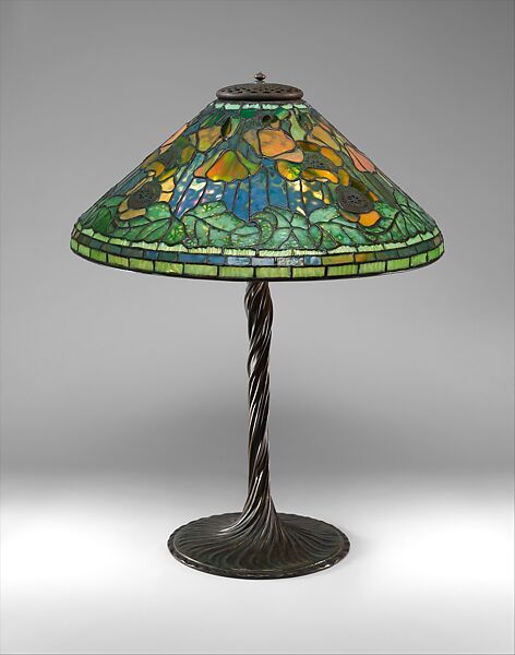 Lamp, Tiffany Studios (1902–32), Lead and glass, American