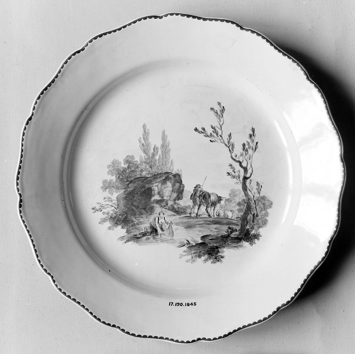 Plate, Probably Antoine Bonnefoy (French), Faience (tin-glazed earthenware), French, Marseilles 