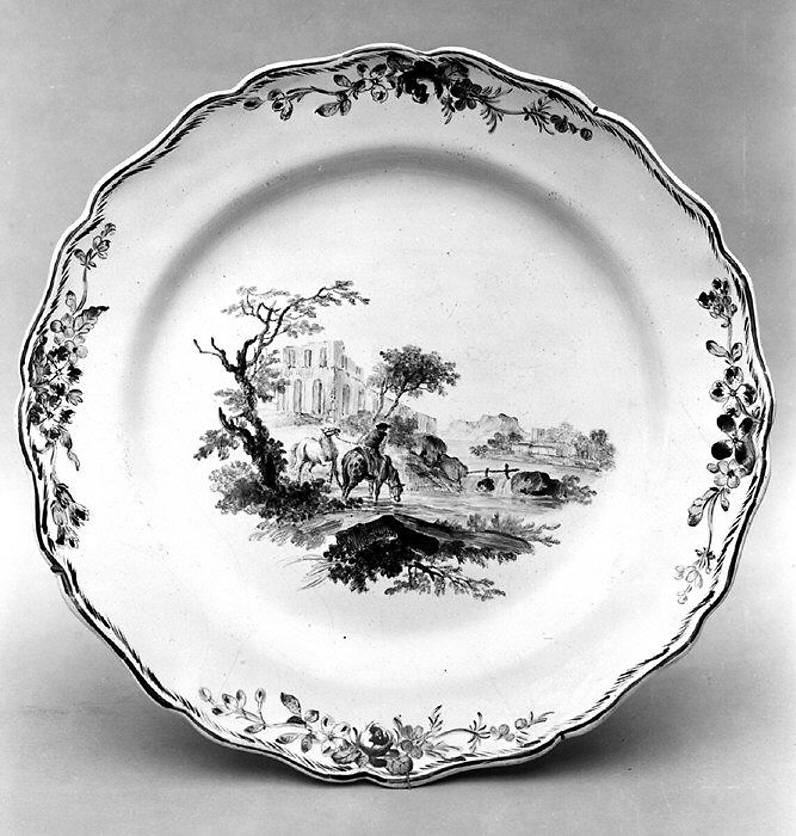 Plate, Probably Antoine Bonnefoy (French), Faience (tin-glazed earthenware), French, Marseilles 