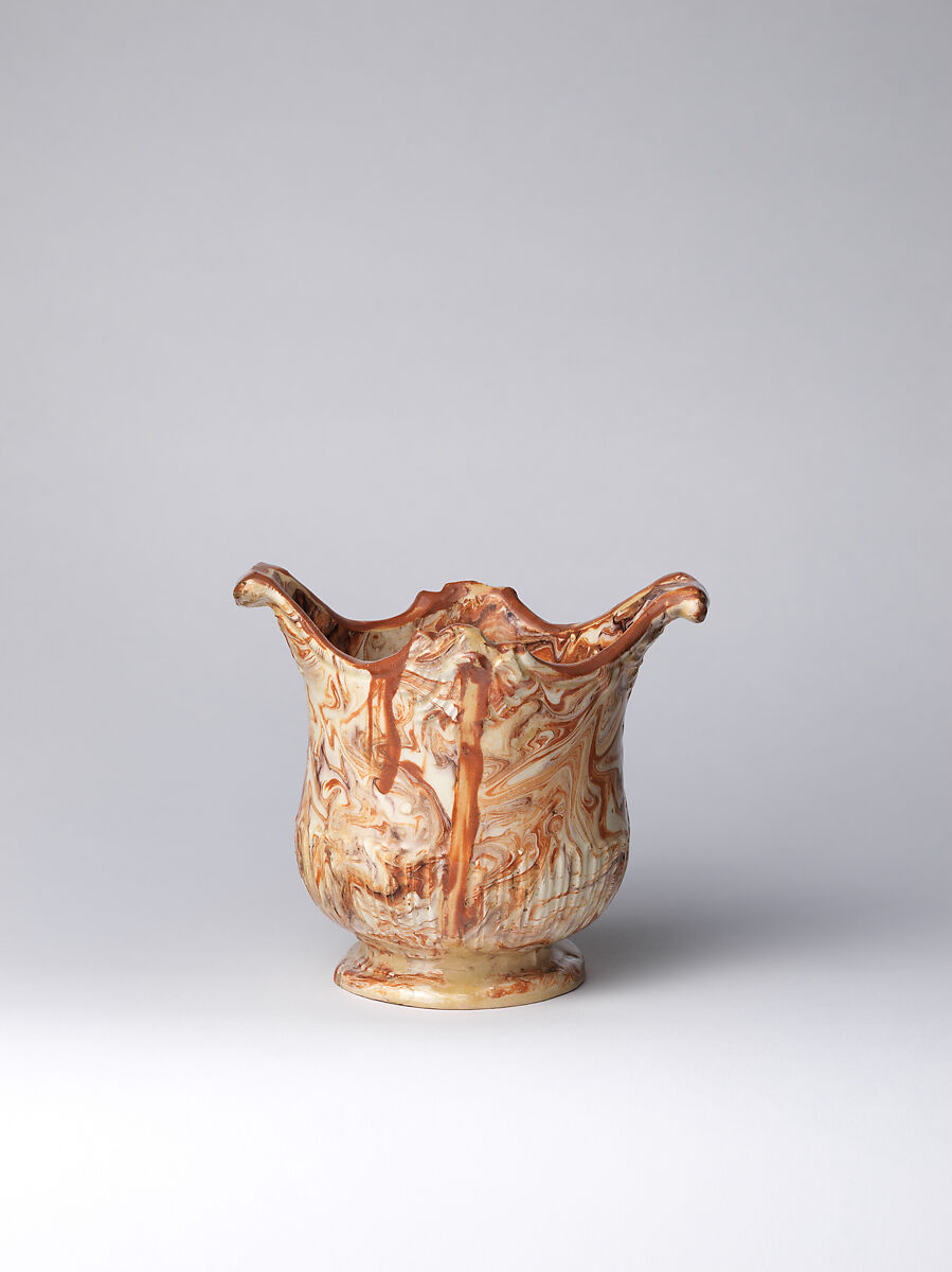 Ice bucket (Seau à bouteille), Faience (tin-glazed earthenware), French, Vaucluse (Apt) 