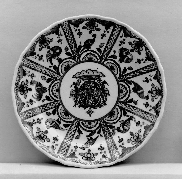 Plate, Faience (tin-glazed earthenware), French, Sinceny 