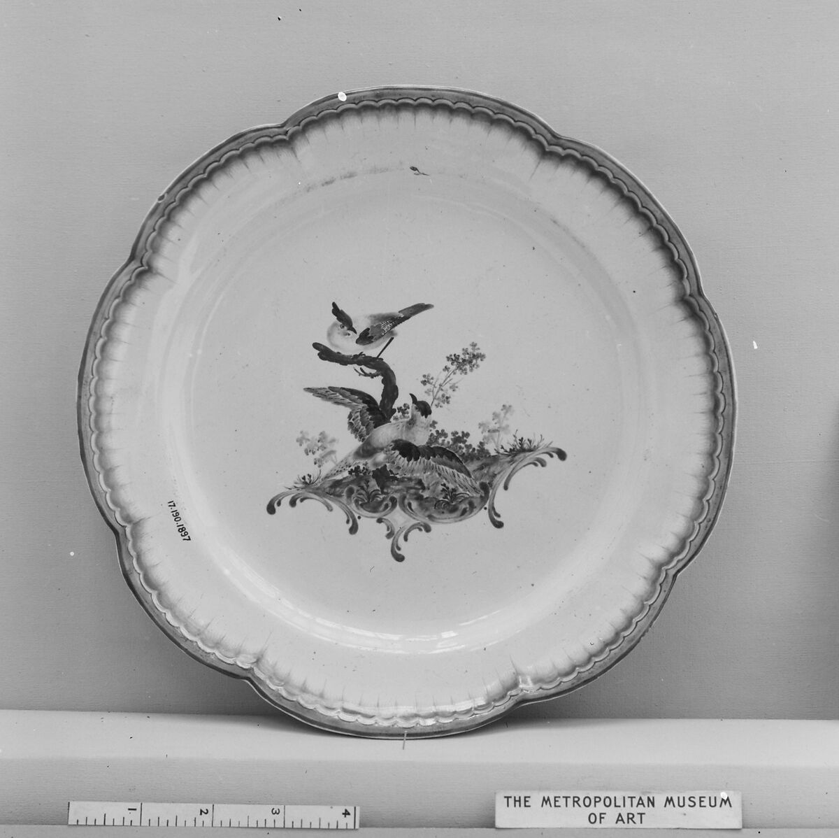 Plate, Faience (tin-glazed earthenware), French, Aprey 