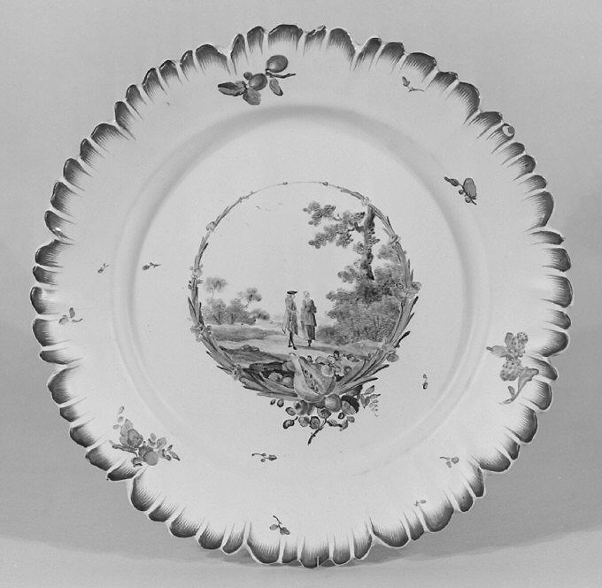 Plate, Fidelle Duvivier (French, 1740–after 1796), Faience (tin-glazed earthenware), French, Sceaux 