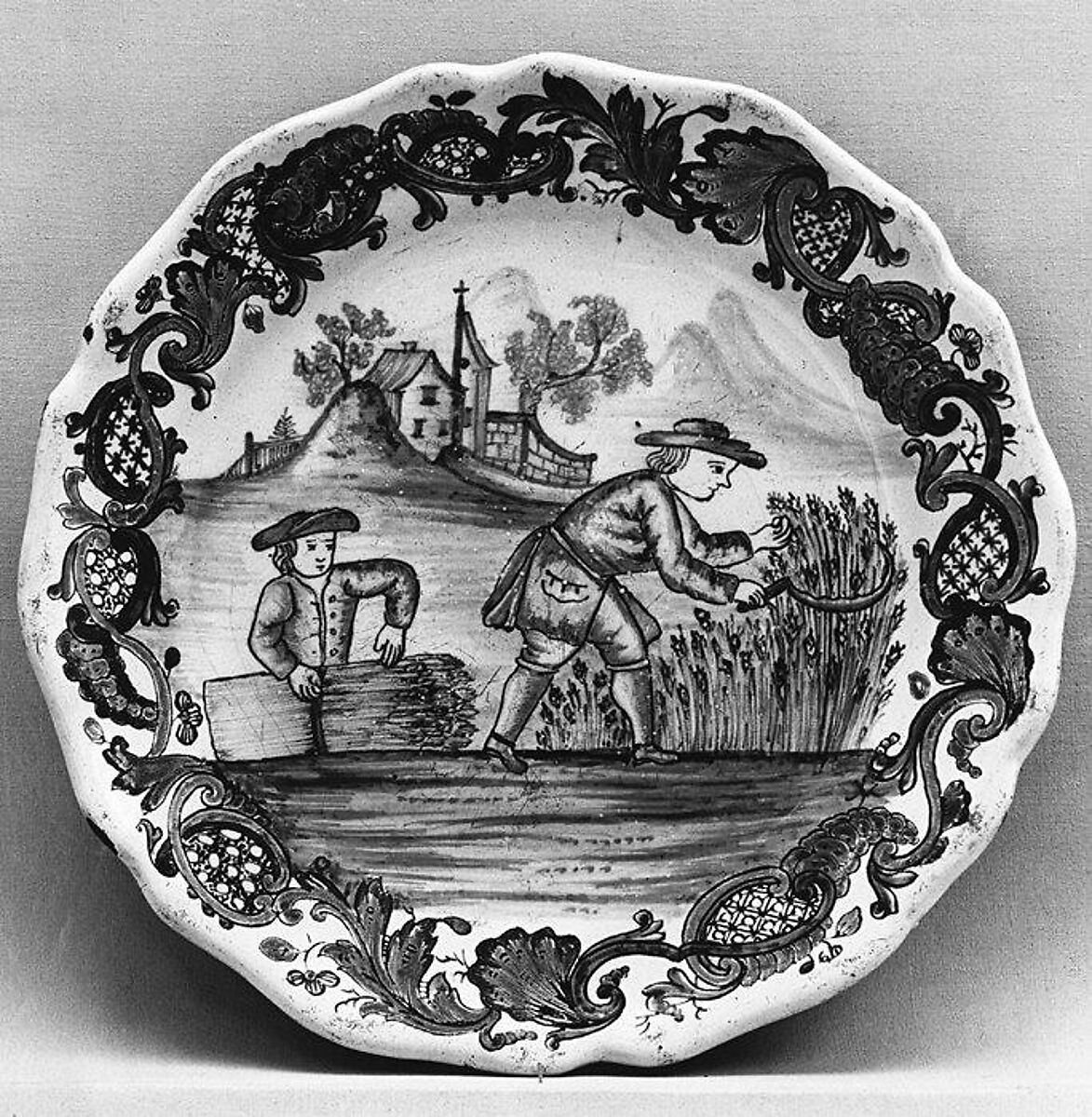 Plate, Faience (tin-glazed earthenware), French, Lille 