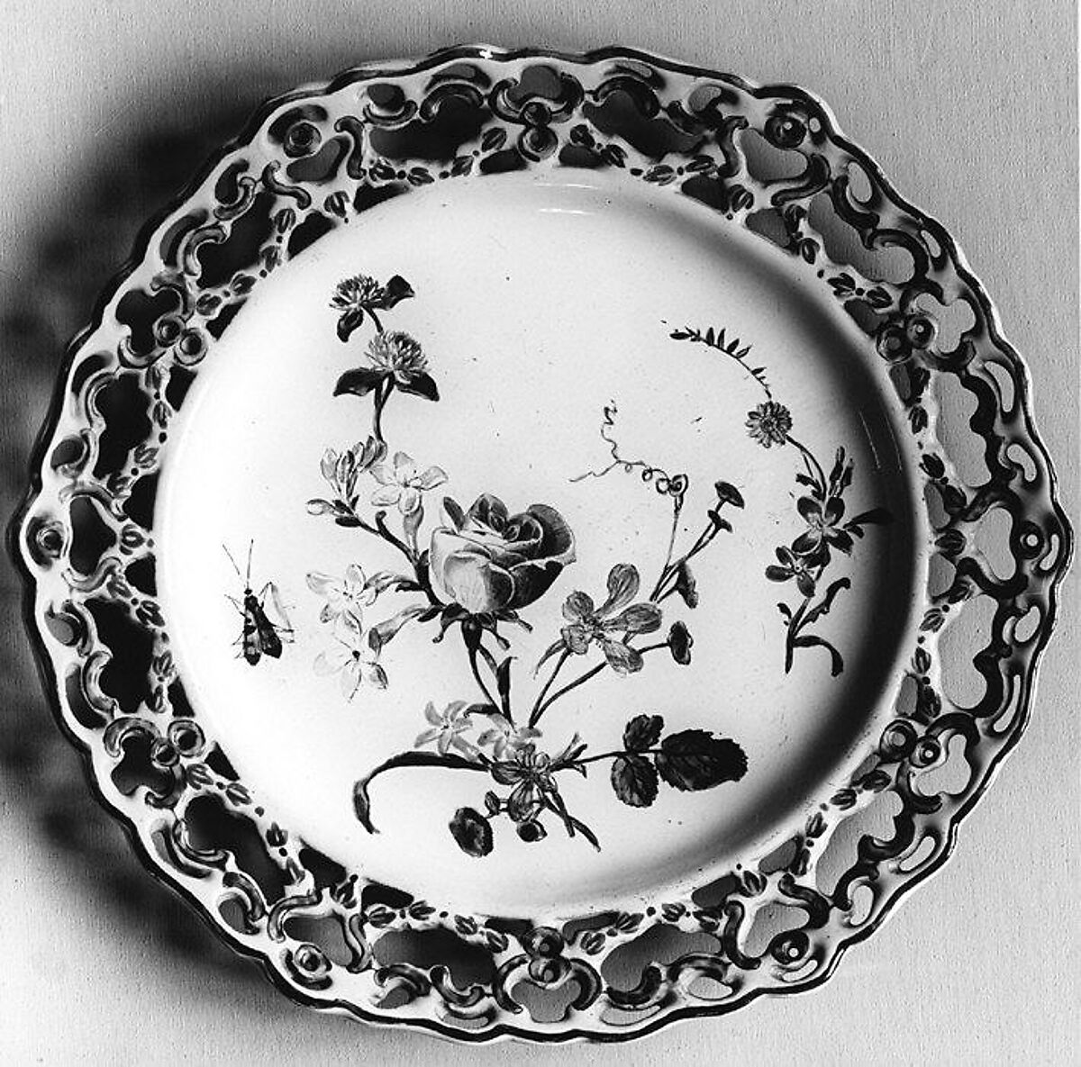 Plate, Veuve Perrin Factory, Faience (tin-glazed earthenware), French, Marseilles 