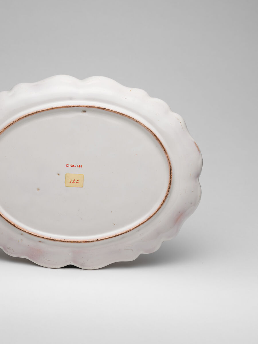 Tray, Faience (tin-glazed earthenware), French, Niderviller