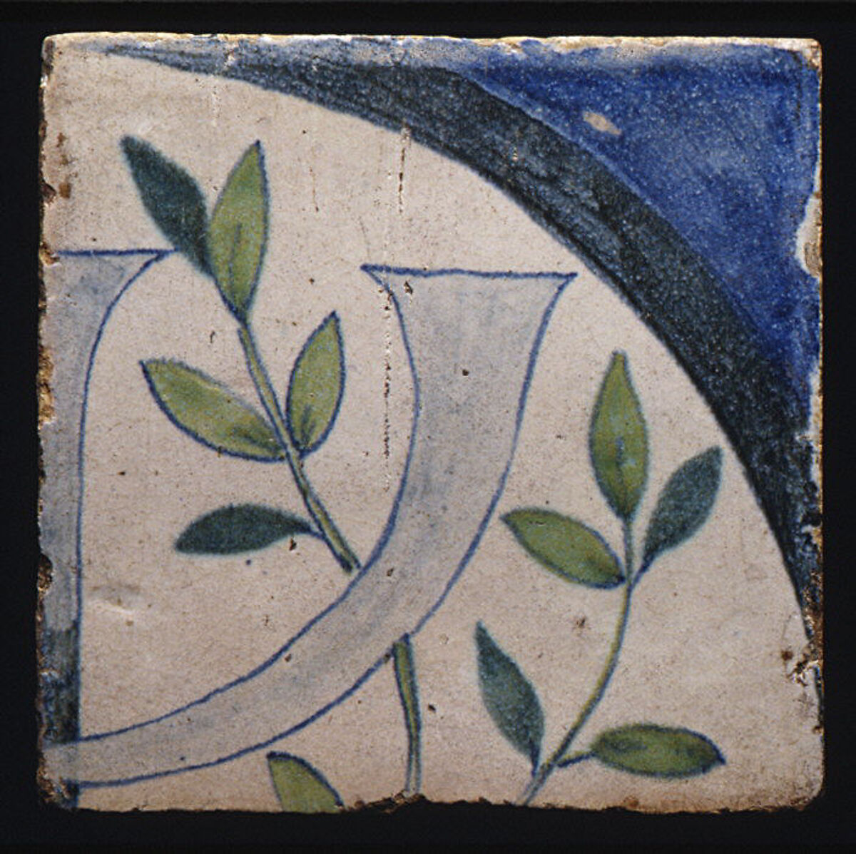 Panel of tiles, Workshop of Masséot Abaquesne (French, active 1538–57), Faience (tin-glazed earthenware), French, Rouen