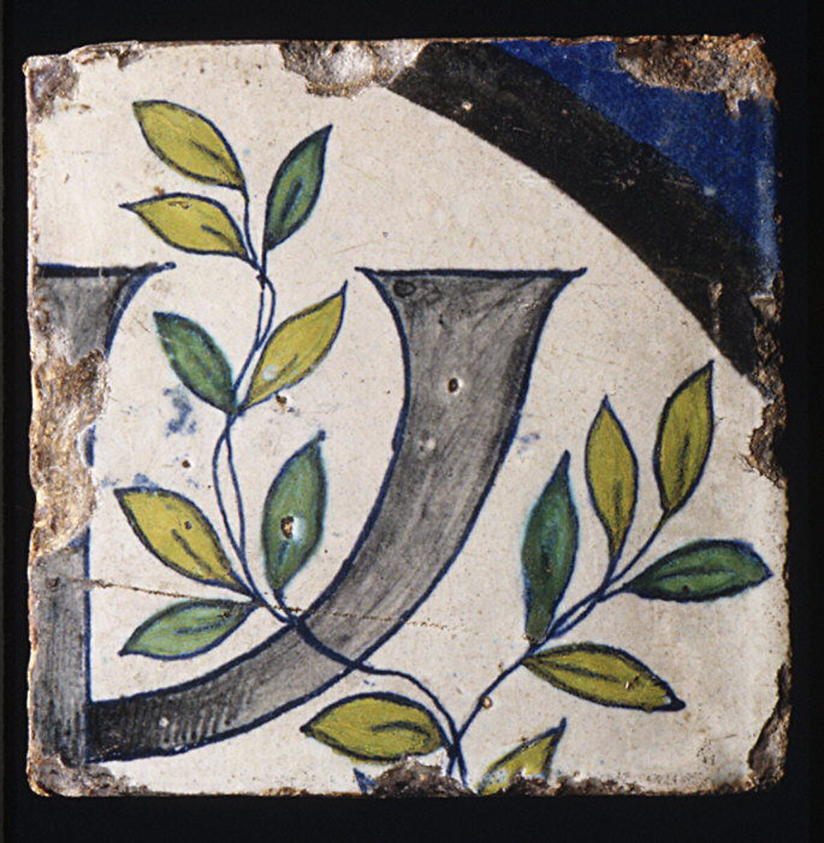 Panel of tiles, Workshop of Masséot Abaquesne (French, active 1538–57), Faience (tin-glazed earthenware), French, Rouen