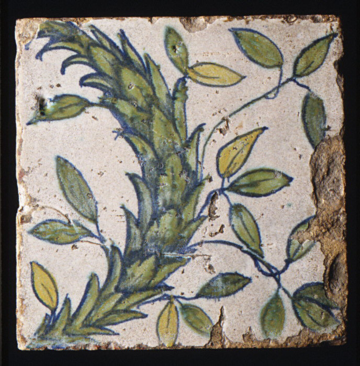 Panel of tiles, Workshop of Masséot Abaquesne (French, active 1538–57), Faience (tin-glazed earthenware), French, Rouen