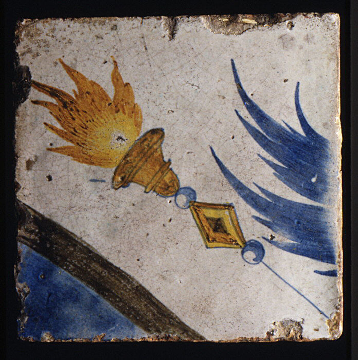 Panel of tiles, Workshop of Masséot Abaquesne (French, active 1538–57), Faience (tin-glazed earthenware), French, Rouen