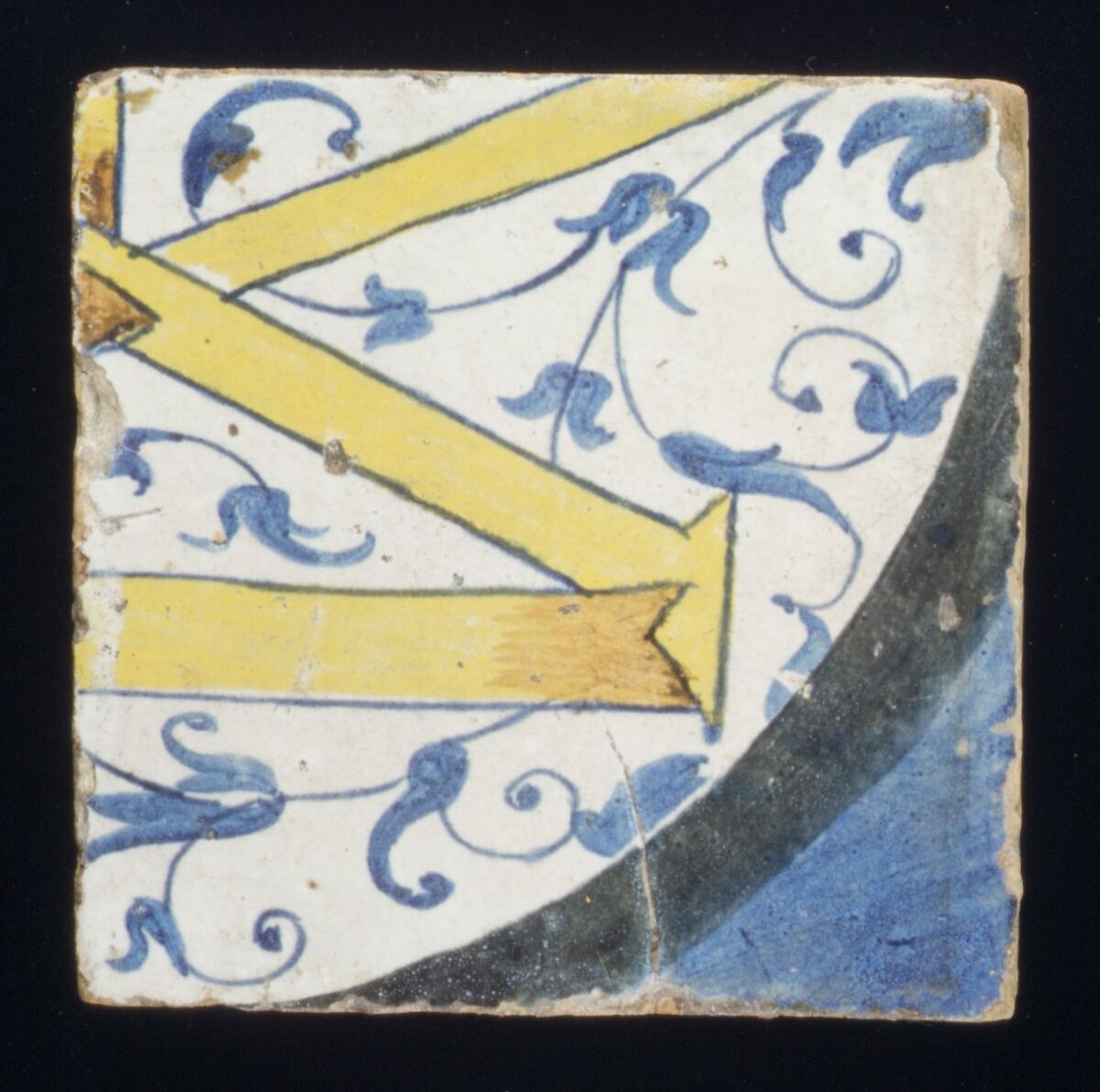 Panel of tiles, Workshop of Masséot Abaquesne (French, active 1538–57), Faience (tin-glazed earthenware), French, Rouen