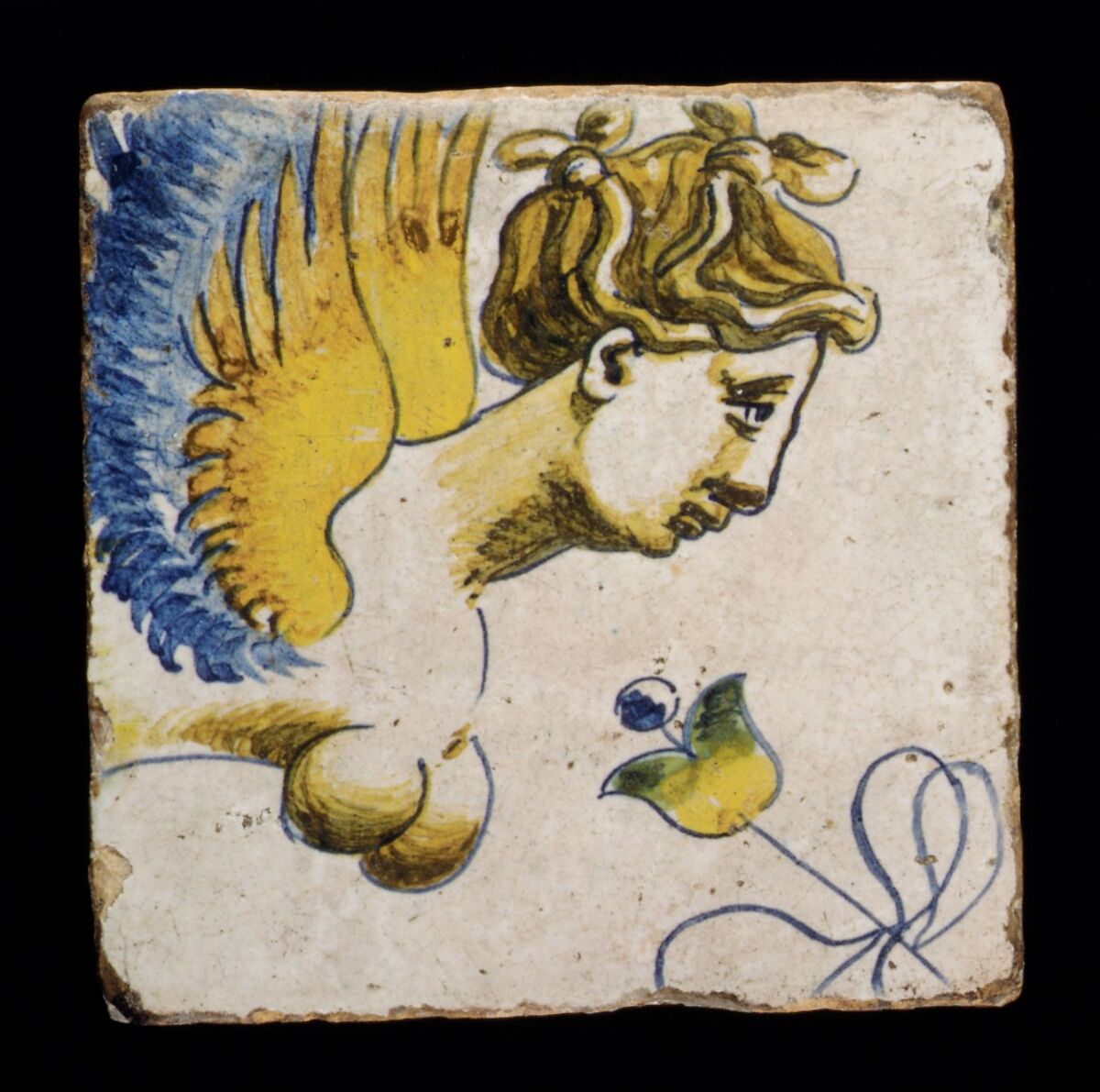 Panel of tiles, Workshop of Masséot Abaquesne (French, active 1538–57), Faience (tin-glazed earthenware), French, Rouen