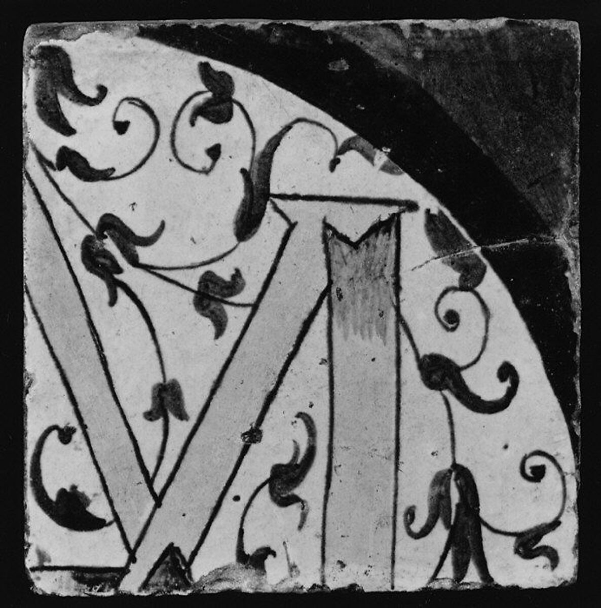 Panel of tiles, Workshop of Masséot Abaquesne (French, active 1538–57), Faience (tin-glazed earthenware), French, Rouen