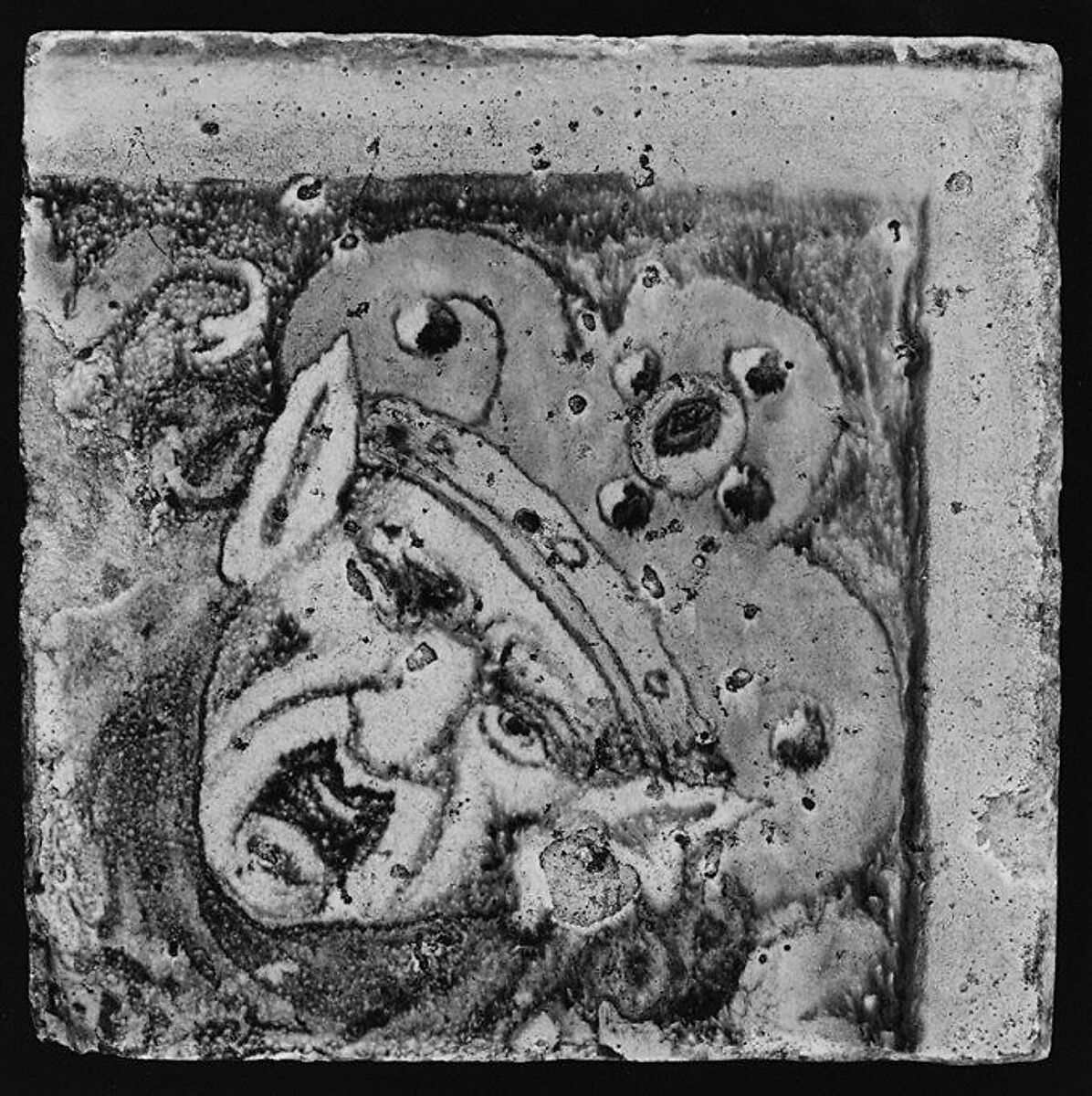 Panel of tiles, Workshop of Masséot Abaquesne (French, active 1538–57), Faience (tin-glazed earthenware), French, Rouen