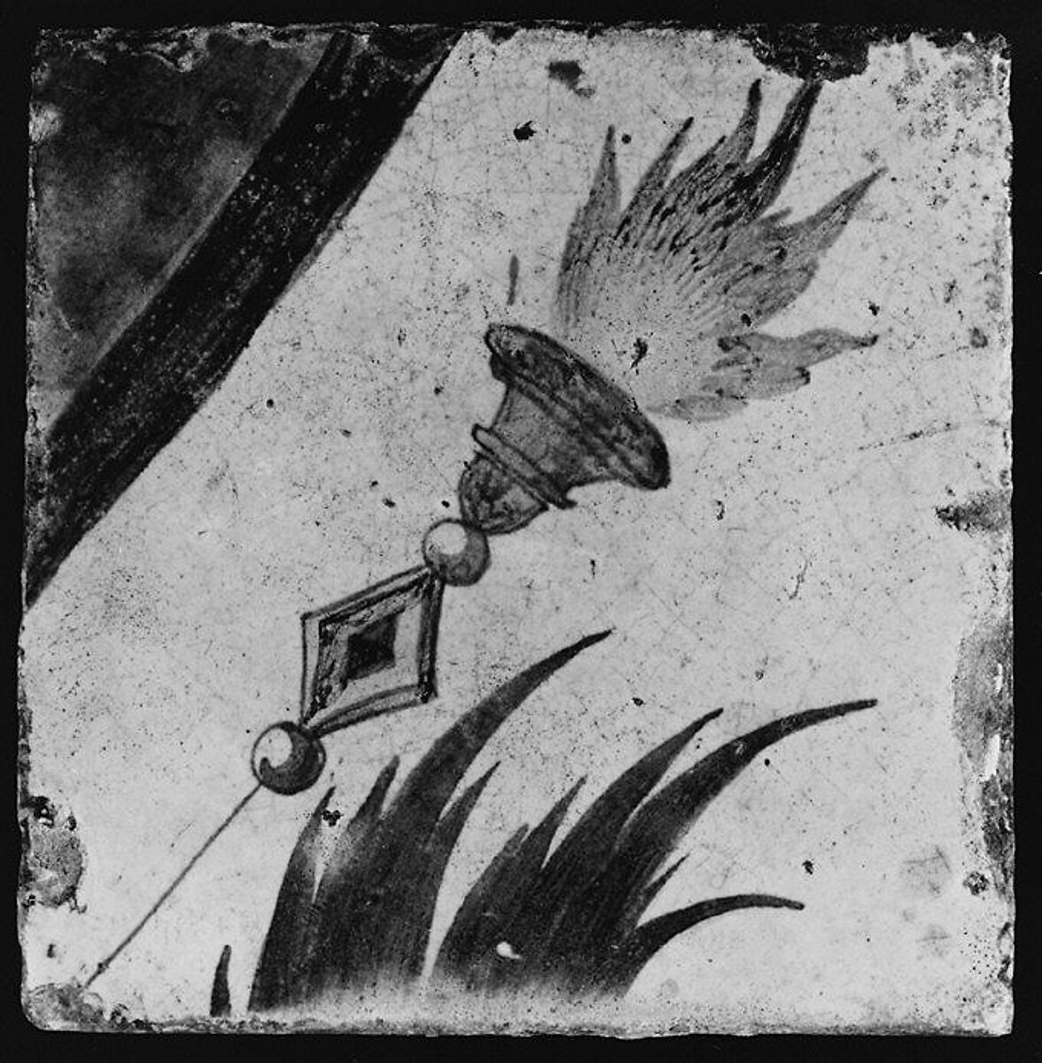 Panel of tiles, Workshop of Masséot Abaquesne (French, active 1538–57), Faience (tin-glazed earthenware), French, Rouen