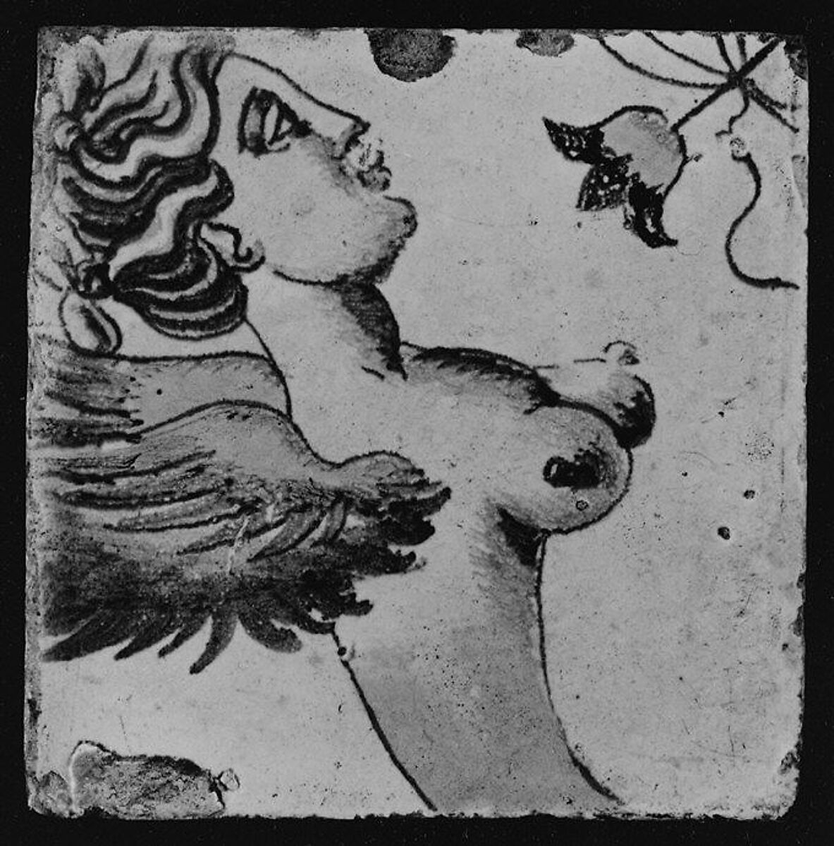 Panel of tiles, Workshop of Masséot Abaquesne (French, active 1538–57), Faience (tin-glazed earthenware), French, Rouen