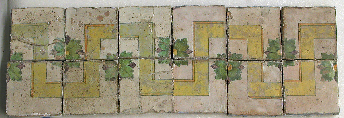 54 Tiles from the chapel of Château de la Bastie d'Urfé, France, Masséot Abaquesne (French, active 1538–57), Faience (tin-glazed earthenware), French, Rouen