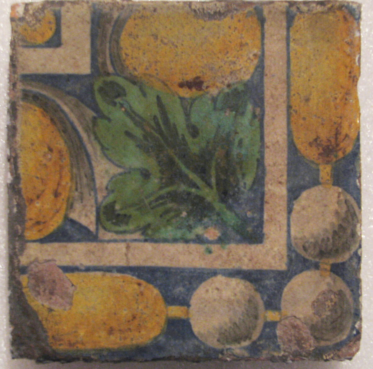 54 Tiles from the chapel of Château de la Bastie d'Urfé, France, Masséot Abaquesne (French, active 1538–57), Faience (tin-glazed earthenware), French, Rouen